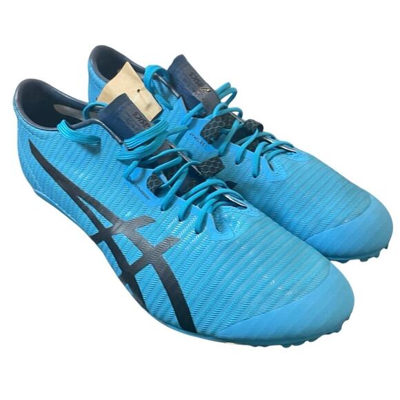ASICS SONICSPRINTSHOES TRACK FIELD SPIKES ElLITE 2 MEN SZ 12 DIGITAL AQUA BLUE - Picture 6 of 16